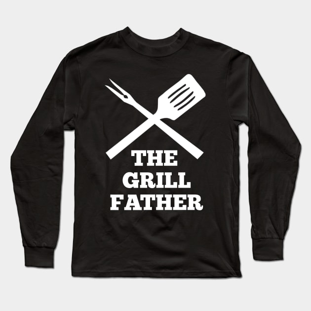 the grillfather (funny apron for dads / fathers) Long Sleeve T-Shirt by acatalepsys 